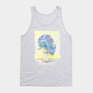 Blue Hydrangea, Still Life Tank Top